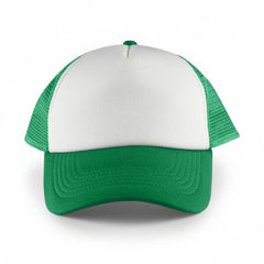 White Front 5 Panel Trucker Mesh Cap by Happyway Promotions