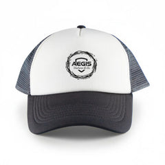 White Front 5 Panel Trucker Mesh Cap by Happyway Promotions