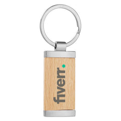 Wood Panel Key Ring by Happyway Promotions