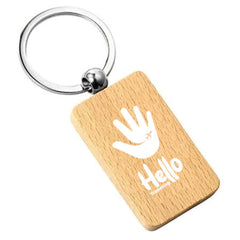 Wood Euro Key Ring by Happyway Promotions
