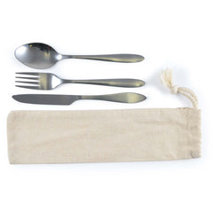 HWH231 - Banquet Cutlery Set in Calico Pouch