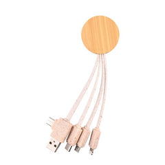 HEIT198 - Sprite Round Bamboo Charging Cable