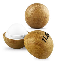 Bamboo Lip Balm Ball by Happyway Promotions