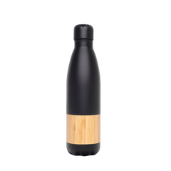 Bondi Vacuum Bottle With Bamboo Accent by Happyway Promotions