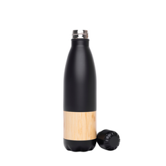 Bondi Vacuum Bottle With Bamboo Accent by Happyway Promotions