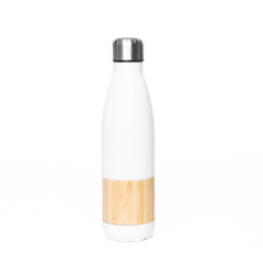 Bondi Vacuum Bottle With Bamboo Accent by Happyway Promotions