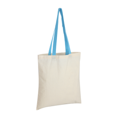 Accent Cotton Tote Bag with Coloured Handles by Happyway Promotions
