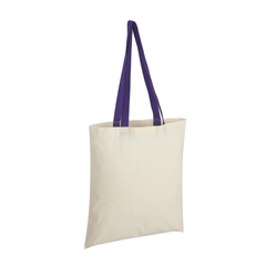 Accent Cotton Tote Bag with Coloured Handles by Happyway Promotions