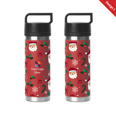 Christmas Red 532ml Bell Bottle with Solid Handle by Happyway Promotions