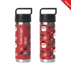 Christmas Red 532ml Bell Bottle with Solid Handle by Happyway Promotions