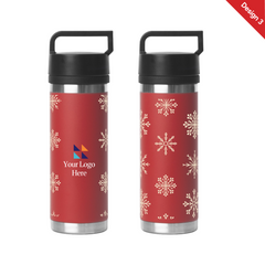 Christmas Red 532ml Bell Bottle with Solid Handle by Happyway Promotions