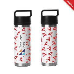 Christmas White 532ml Bell Bottle with Solid Handle by Happyway Promotions