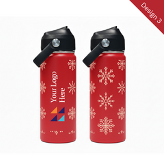 Christmas Red 500ml Bell Bottle with Carry Handle by Happyway Promotions