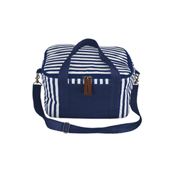 Striped Cotton Canvas Cooler 16L By HappyWay Promotions