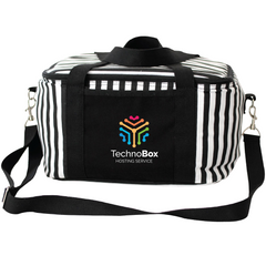 Striped Cotton Canvas Cooler 16L By HappyWay Promotions