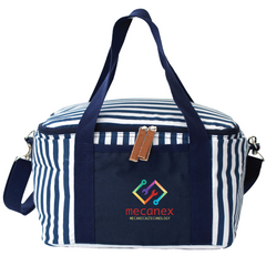 Striped Cotton Canvas Cooler 16L By HappyWay Promotions