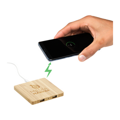 Bamboo Wireless Charging Pad By Happyway Promotions