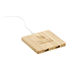 Bamboo Wireless Charging Pad By Happyway Promotions