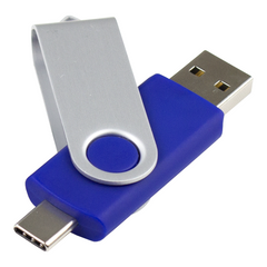 Rotate Dual USB - 8GB By Happyway Promotions