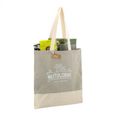 Split Recycled 150ml Cotton Twill Convention Tote By HappyWay Promotions