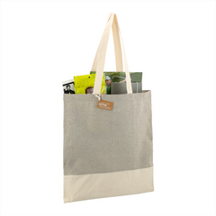 Split Recycled 150ml Cotton Twill Convention Tote By HappyWay Promotions