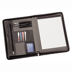 Two Tone A4 Leather Zip Compendium By Happyway Promotions