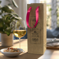 HWB185 - Champagne Ribbon Handle Paper Bag