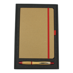 Gift Set with  Eco Colour Journal & Bamboo Pen By HappyWay Promotions