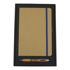 Gift Set with  Eco Colour Journal & Bamboo Pen By HappyWay Promotions