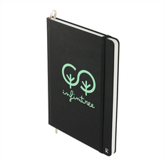 Gift Set with Paper Hardcover Notebook & Recycled Stainless Steel Pen By HappyWay Promotions