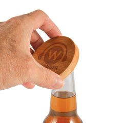 HBO016 - Discus Bamboo Bottle Opener Coaster