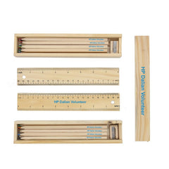 HW60 - 12 Piece Colour Pencil, Sharpener And Ruler Set