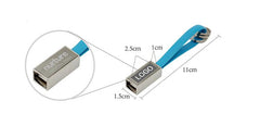 HWE12 - APPLE/ANDROID TWO-IN-ONE CABLE WITH KEY RINGS