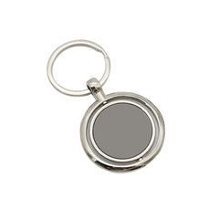 HK16 - ROUND ZINC ALLOY KEYCHAIN WITH ROTATING PLATE