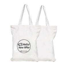 HWB45 - WHITE CANVAS TOTE BAG WITH ZIP