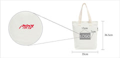 HWB63 - WHITE CANVAS TOTE BAG WITH SIDE POCKET