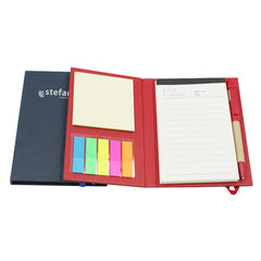 HWOS148 - NOTEBOOK SET WITH ELASTIC BAND CLOSURE AND PET STICKY FLAG PADS