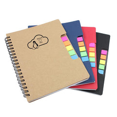 HWOS117 -  Notebook With Colourful Sticky Flags Set