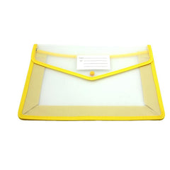 HWOS75 - A4 CLEAR DOCUMENT POUCH WITH COLOURED EDGE