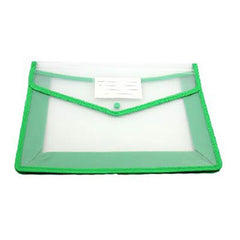 HWOS75 - A4 CLEAR DOCUMENT POUCH WITH COLOURED EDGE