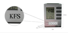 HWOS175 - Promotional Temp Digital Clock Pen Holders