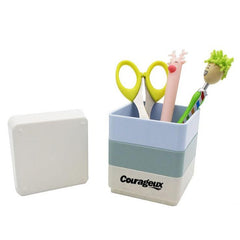 HWOS73 - Stackable Square Compartments Pen Holder