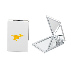 HWPC19 - RECTANGULAR FLIP POCKET MIRROR WITH WHITE ABS COVER