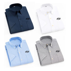 HWA11 - COLLARED BUTTON-UP SHORT-SLEEVED SHIRT WITH FRONT POCKET