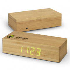 HWE157 - Bamboo Wireless Charging Clock