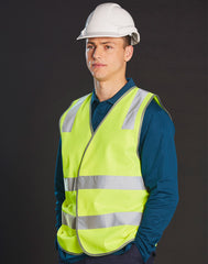 HWA54 - Basic Hi Vis Safety Vest With Reflective Tape