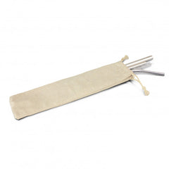 HWH15 - Stainless Steel Straw Set In Cotton Bag
