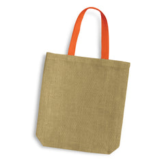 HWB106 - Coloured Handle Jute Tote Bag