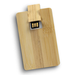 HWE36 - Bamboo Credit Card Flash Drive 8GB