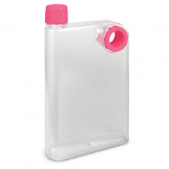 HWD80 - 400ML FROSTED ACCENT NOTEBOOK SHAPED DRINK BOTTLE